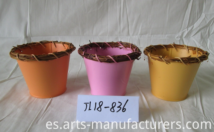 Maceta de ratán Rattan flower pot